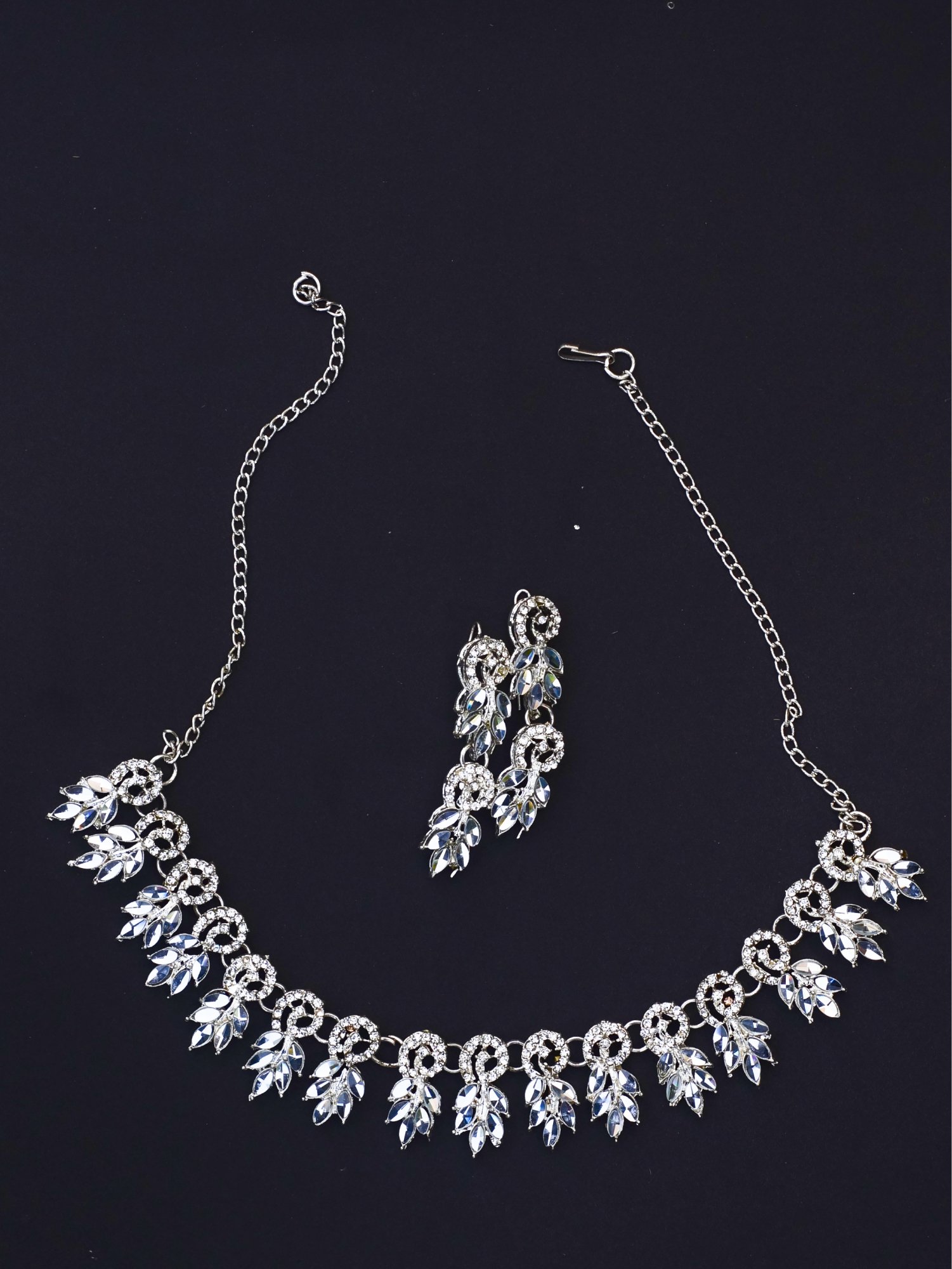 Crystal Floral Statement Necklace