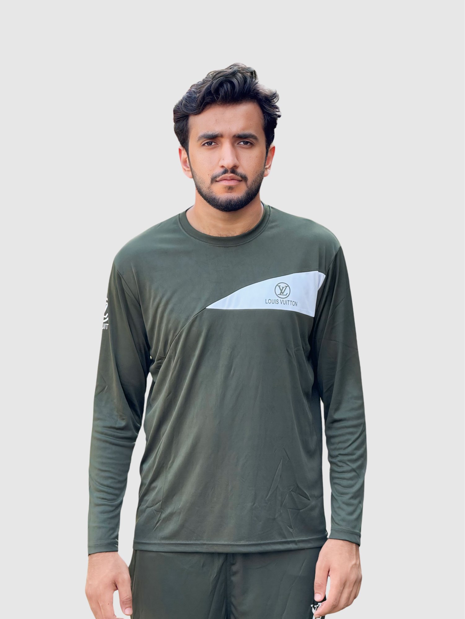 LV Dry-Fit Men's Track Suit (Green) - Image 2