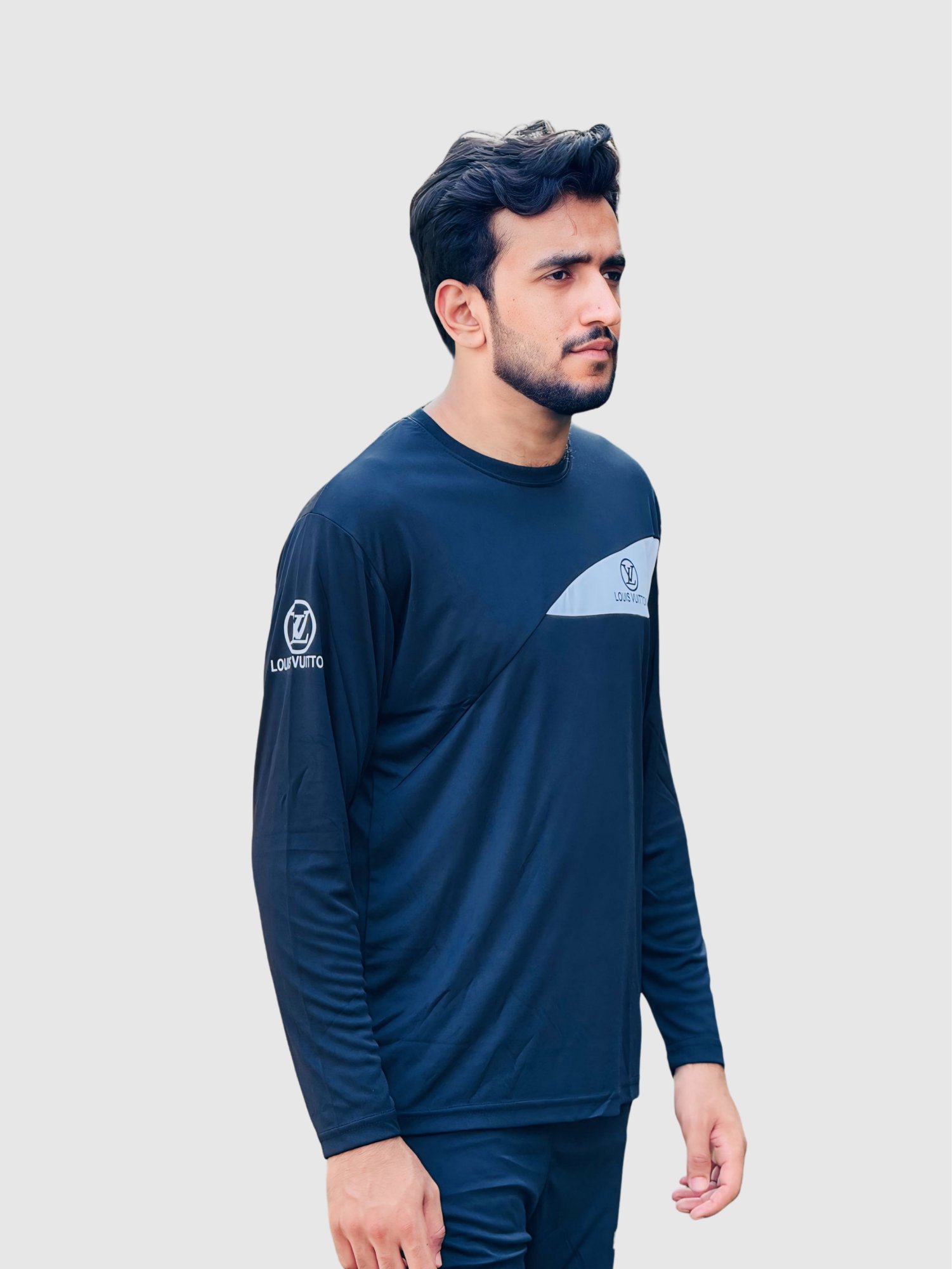 LV Dry-Fit Men's Track Suit (Blue) - Image 2