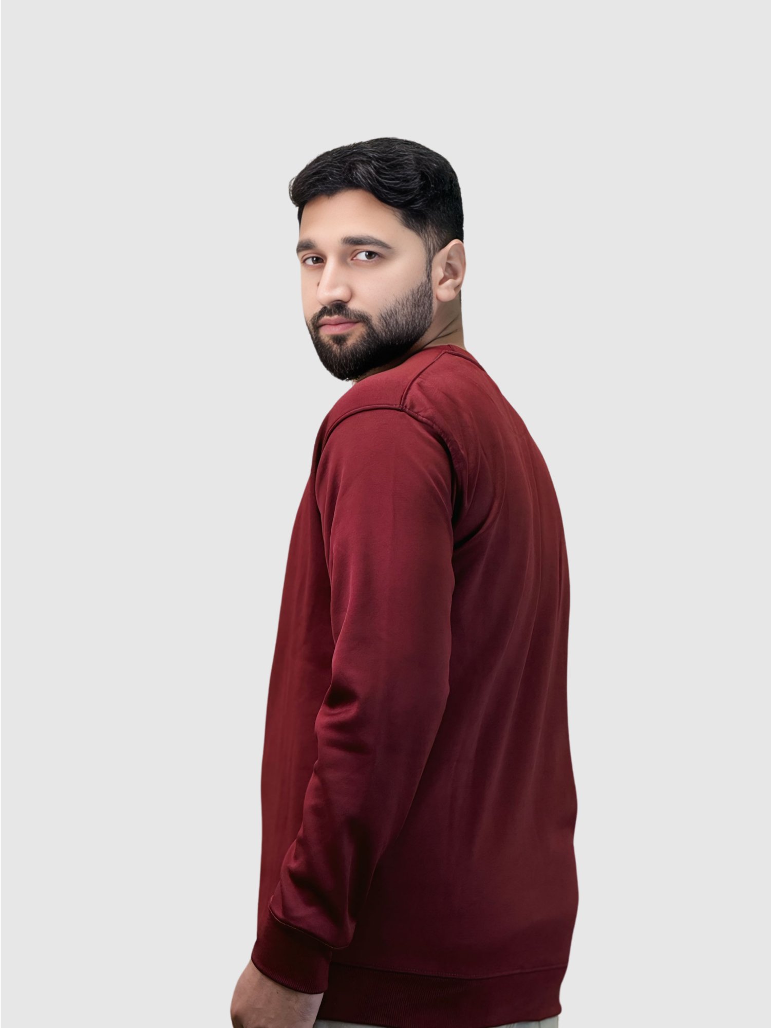 Nik Premium Sweatshirt (Maroon) - Image 3