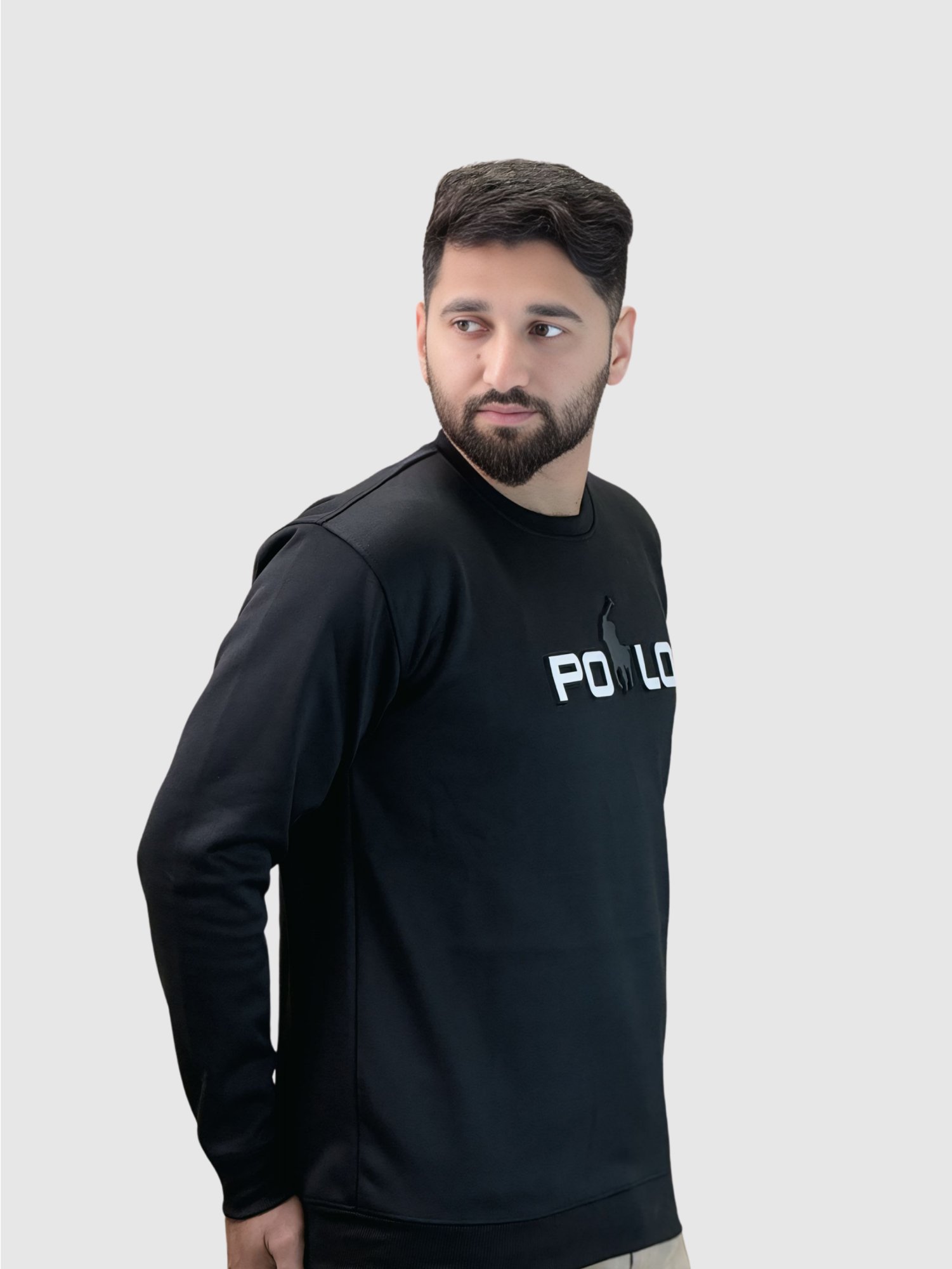Polo Premium Sweatshirt (Black) - Image 3