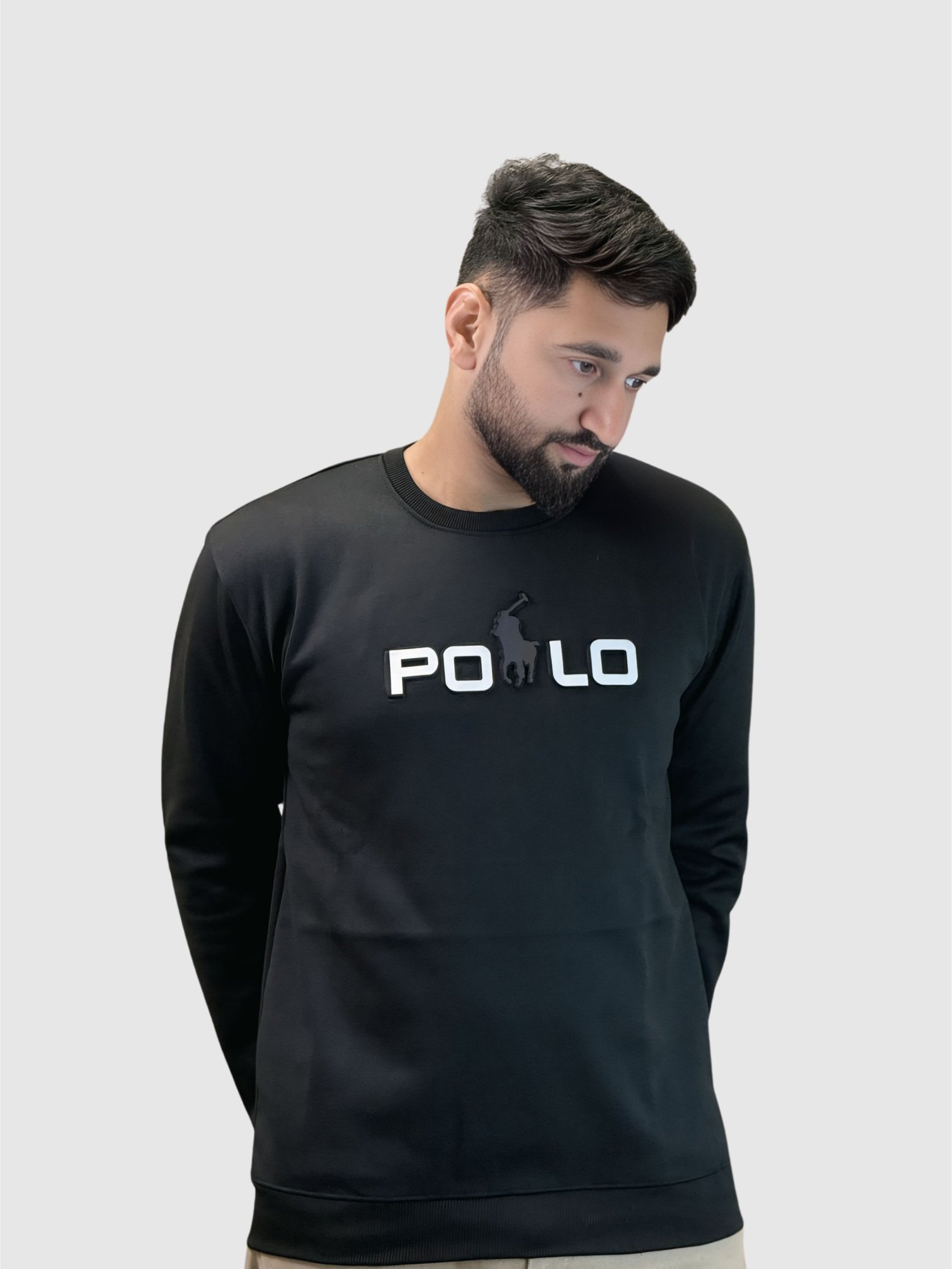 Polo Premium Sweatshirt (Black) - Image 2