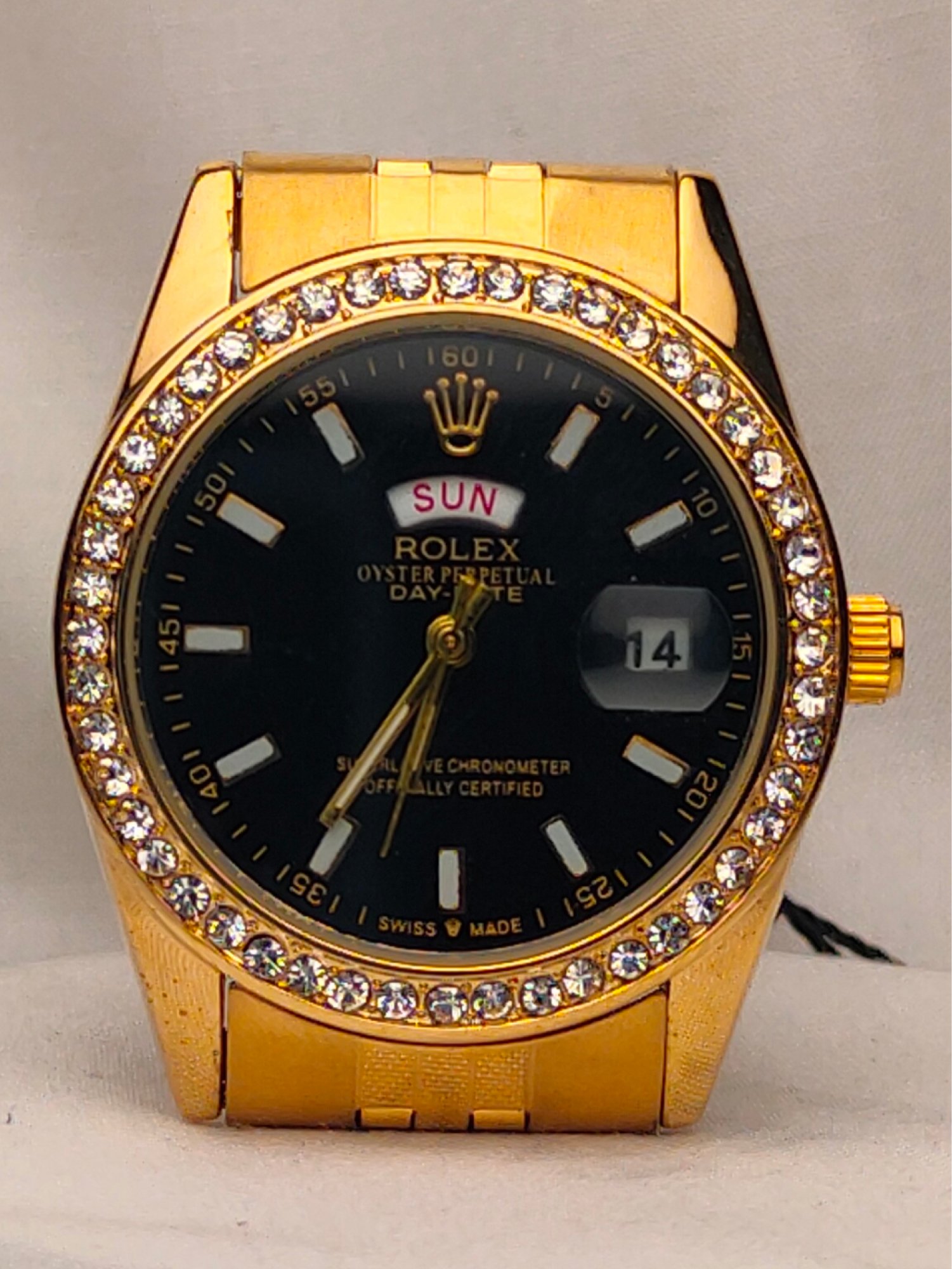 RLX Oyster Perpetual Day-Date Black Dial Watch